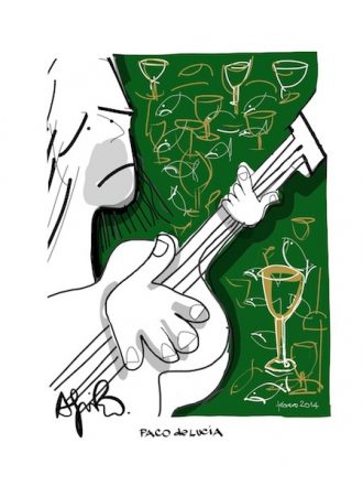 Dibujandro. Paco de Lucia