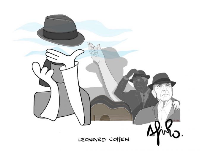Dibujandro. Leonard Cohen
